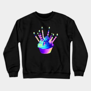 Cupcake with Candles Crewneck Sweatshirt